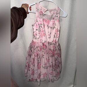 Zanzea Pink Floral Kids Dress